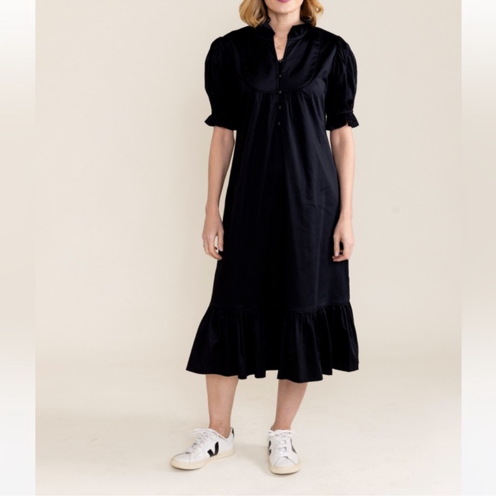 S’EDGE Black Priestly Dress Puff Sleeve XS
